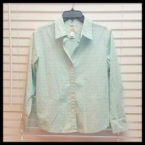 Talbots Petite Stretch Top Shirt button down